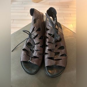Brown leather Wolky Gladiator sandals. EUC. Size 38